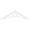 Ekena Millwork Pitch Stanford Architectural Grade PVC Gable Pediment, 60"W x 17 1/2"H x 1"P (7/12) GPP060X018X100STA - alternate 3
